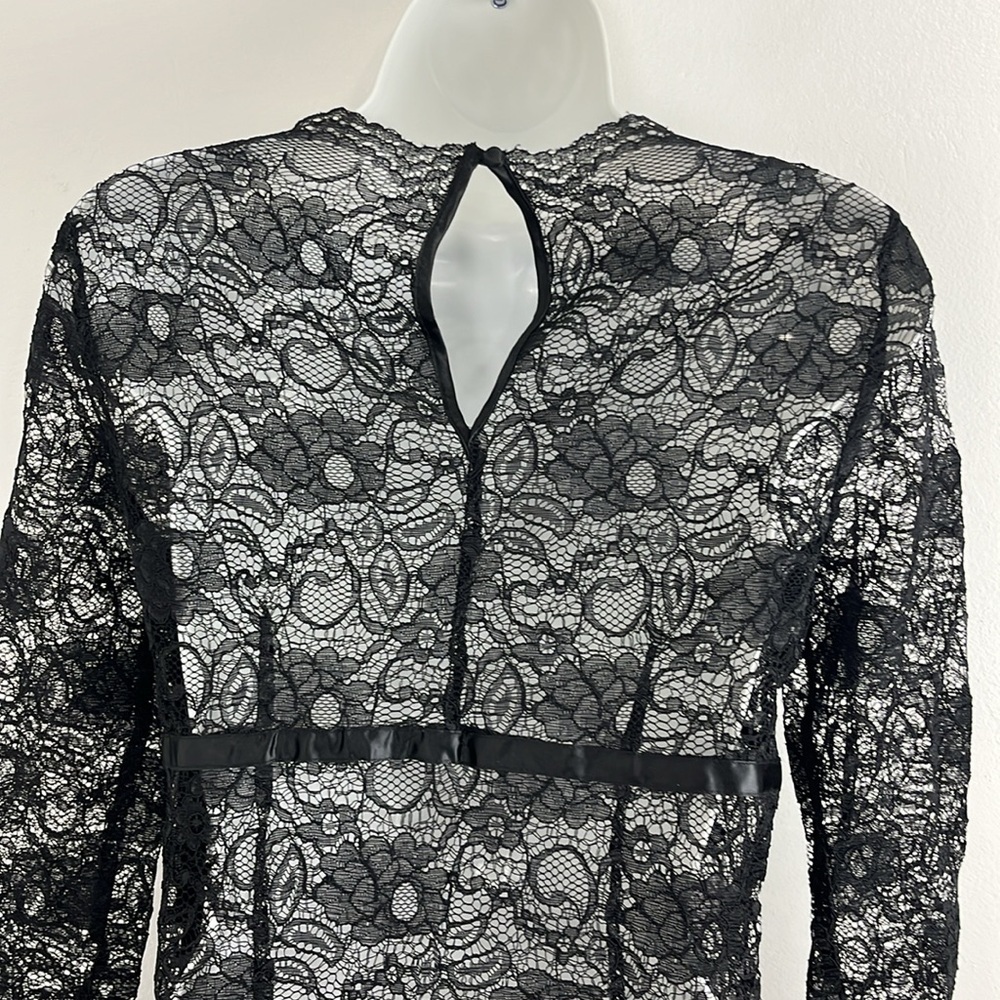 Unbranded Black Lace Overlay Dress Women's Size S - Picture 8 of 8